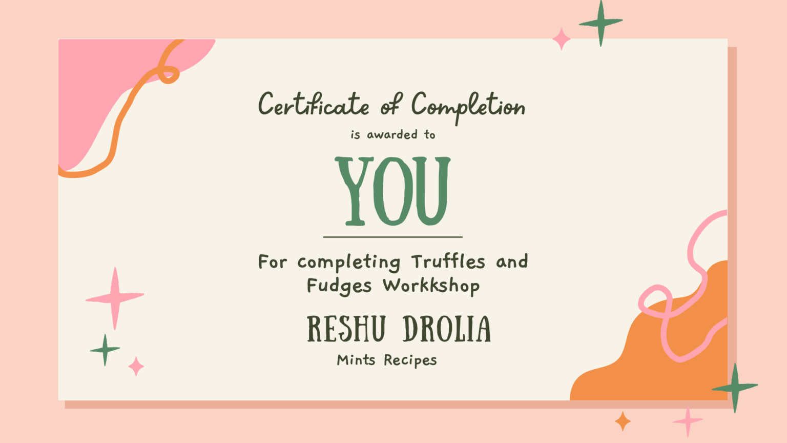 Certificate of Completion